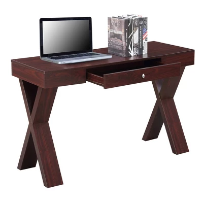 Newport Wood Writing Desk With Drawer - Breighton Home 2 Newport Wood Writing Desk With Drawer - Breighton Home - Image 2
