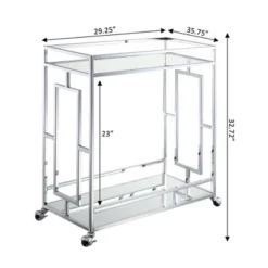 Town Square Bar Cart Clear Glass/Mirror/Chrome - Breighton Home 7 Town Square Bar Cart Clear Glass/Mirror/Chrome - Breighton Home -Deals Breighton Home Store GUEST 05a331a5 f4e7 432f 86e3 faaf4592005c
