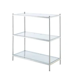 30.25" Royal Crest 3 Tier Bookcase Chrome - Breighton Home 8 30.25" Royal Crest 3 Tier Bookcase Chrome - Breighton Home -Deals Breighton Home Store GUEST 0f036127 b9f4 4adb 9aa2 71bd99c51a48