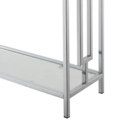 Town Square Chrome Console Table With Shelf White Faux Marble/Chrome Frame - Breighton Home -Deals Breighton Home Store GUEST 0ff8f0eb a39d 46cd 9c25 c6f9f588c57e
