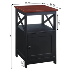 Oxford End Table With Storage Cabinet And Shelf - Breighton Home 14 Oxford End Table With Storage Cabinet And Shelf - Breighton Home -Deals Breighton Home Store GUEST 1072e0c2 64e5 438b 99b0 a53b51c9f469