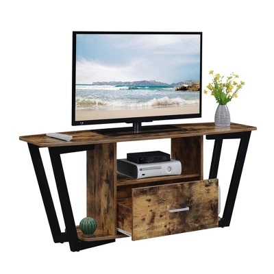 Graystone 1 Drawer TV Stand For TVs Up To 60" With Shelves - Breighton Home 3 Graystone 1 Drawer TV Stand For TVs Up To 60" With Shelves - Breighton Home - Image 3