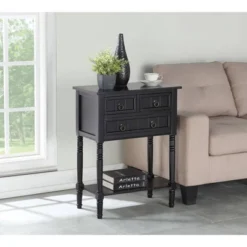 Kendra 3 Drawer Hall Table With Shelf - Breighton Home -Deals Breighton Home Store GUEST 121349b5 9895 405f 912a b76760b649a9