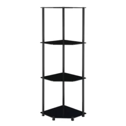 46.5" Designs2Go Classic Glass 4 Tier Corner Shelf - Breighton Home -Deals Breighton Home Store GUEST 17229f23 6c43 49b4 8410 7734af1fd358