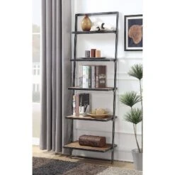 72.25" Laredo 5 Tier Ladder Bookcase/shelf Natural/Antique Black - Breighton Home 9 72.25" Laredo 5 Tier Ladder Bookcase/shelf Natural/Antique Black - Breighton Home -Deals Breighton Home Store GUEST 20c10f35 4940 46ae ae22 ddf4afef5d6b