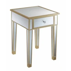 Gold Coast Mirrored End Table With Drawer - Breighton Home 18 Gold Coast Mirrored End Table With Drawer - Breighton Home -Deals Breighton Home Store GUEST 24aab060 c116 498e 8752 d05e395de1ae