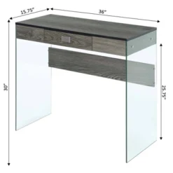 36" SoHo 1 Drawer Glass Desk - Breighton Home 11 36" SoHo 1 Drawer Glass Desk - Breighton Home -Deals Breighton Home Store GUEST 27eb5448 9a29 44c7 b9f4 9bb603e0d222