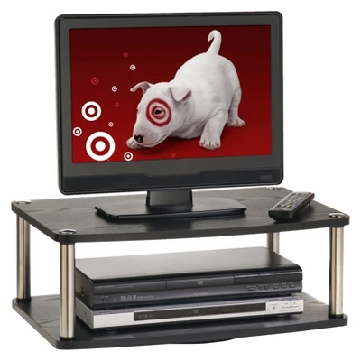 Two-Tier Swivel Riser TV Stand For TVs Up To 20" Black - Breighton Home 4 Two-Tier Swivel Riser TV Stand For TVs Up To 20" Black - Breighton Home - Image 4