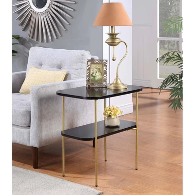 Lunar Chairside End Table With Shelf - Breighton Home 1 Lunar Chairside End Table With Shelf - Breighton Home