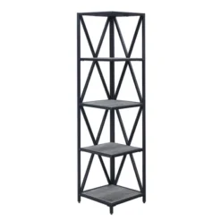 Tucson Metal 5 Tier Corner Bookcase - Johar Furniture 7 Tucson Metal 5 Tier Corner Bookcase - Johar Furniture -Deals Breighton Home Store GUEST 2d571ee1 5b31 4e47 a364 36b85400e426