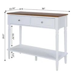 French Country 2 Drawer Hall Table With Shelf - Breighton Home -Deals Breighton Home Store GUEST 2eb4442c 1231 43c6 8cde 2971a304439b