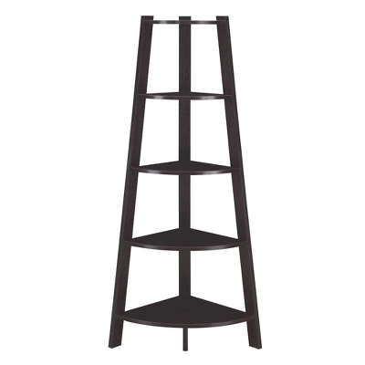 62" Newport 5 Tier Wide Corner Bookcase - Breighton Home 5 62" Newport 5 Tier Wide Corner Bookcase - Breighton Home - Image 5