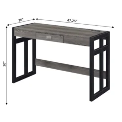 47" Monterey Desk With Charging Station Weathered Gray/Black - Breighton Home -Deals Breighton Home Store GUEST 3145ae4d 5d01 43ed a709 5ed42d72826f