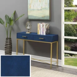 Deals Breighton Home Store 6 Ashley Console Table Blue/Gold - Breighton Home