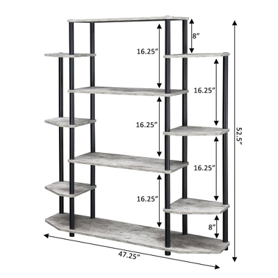 52.5" Designs2Go Wall Unit Bookshelf - Breighton Home 3 52.5" Designs2Go Wall Unit Bookshelf - Breighton Home - Image 3