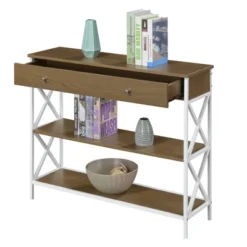 Tucson 1 Drawer Console Table With Shelves Driftwood/White - Breighton Home 6 Tucson 1 Drawer Console Table With Shelves Driftwood/White - Breighton Home -Deals Breighton Home Store GUEST 410d8c76 5d11 4eb2 a322 4f191cca67ab