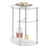 Classic Glass 3 Tier Display Entryway Table Clear Glass - Breighton Home