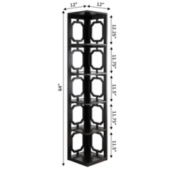 63.75" Omega 5 Tier Corner Bookcase - Breighton Home -Deals Breighton Home Store GUEST 4215b003 f830 4d77 b089 1bb526eddfd1