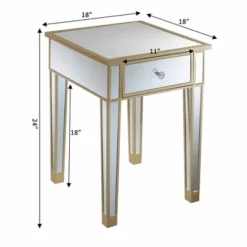 Gold Coast Mirrored End Table With Drawer - Breighton Home 17 Gold Coast Mirrored End Table With Drawer - Breighton Home -Deals Breighton Home Store GUEST 48b4b58f a9e7 4065 9de3 9960bbef6332