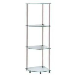 46.5" Designs2Go Classic Glass 4 Tier Corner Shelf - Breighton Home -Deals Breighton Home Store GUEST 4a24a04c 53a6 4199 93e2 6f09bc406a70