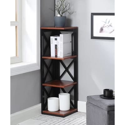 38.5" Oxford 3 Tier Corner Bookcase - Breighton Home 2 38.5" Oxford 3 Tier Corner Bookcase - Breighton Home - Image 2