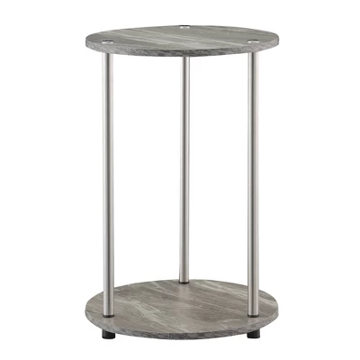 No Tools 2 Tier Round End Table - Breighton Home 4 No Tools 2 Tier Round End Table - Breighton Home - Image 4