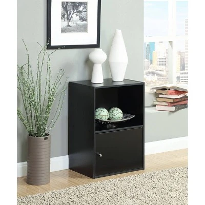 23.5" 1 Door Cabinet Black - Breighton Home 1 23.5" 1 Door Cabinet Black - Breighton Home