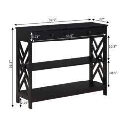 Titan 1 Drawer Console Table With Shelves - Breighton Home -Deals Breighton Home Store GUEST 52612be8 22a2 4c88 aadc ed27d5680833