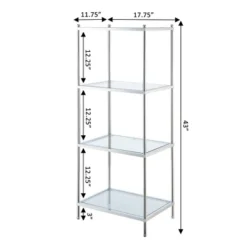 43" Royal Crest 4 Tier Tower Chrome - Breighton Home 5 43" Royal Crest 4 Tier Tower Chrome - Breighton Home -Deals Breighton Home Store GUEST 5574546d 89e2 4a67 a0df 425cdcb55a07