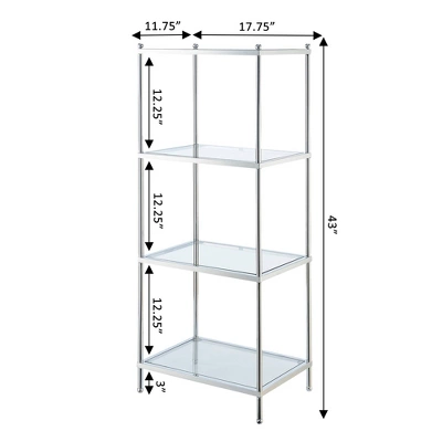 43" Royal Crest 4 Tier Tower Chrome - Breighton Home 3 43" Royal Crest 4 Tier Tower Chrome - Breighton Home - Image 3