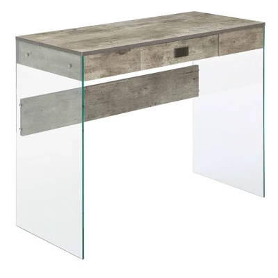36" SoHo 1 Drawer Glass Desk - Breighton Home 9 36" SoHo 1 Drawer Glass Desk - Breighton Home - Image 9