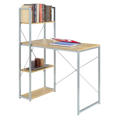 Designs2Go Office Workstation With Shelves - Breighton Home 1 Designs2Go Office Workstation With Shelves - Breighton Home