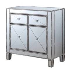 Gold Coast Vineyard 2 Drawer Mirrored Cabinet Weathered Gray - Breighton Home -Deals Breighton Home Store GUEST 5cd9a352 96ec 47a8 87f0 17a0fa4700eb