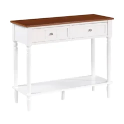 French Country 2 Drawer Hall Table With Shelf - Breighton Home -Deals Breighton Home Store GUEST 6136360c 6dde 47cf 9173 7062200860d4