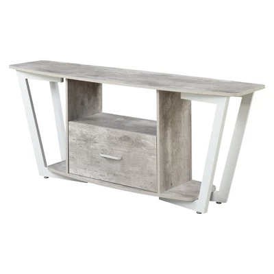 Graystone 1 Drawer TV Stand For TVs Up To 60" With Shelves - Breighton Home 9 Graystone 1 Drawer TV Stand For TVs Up To 60" With Shelves - Breighton Home - Image 9