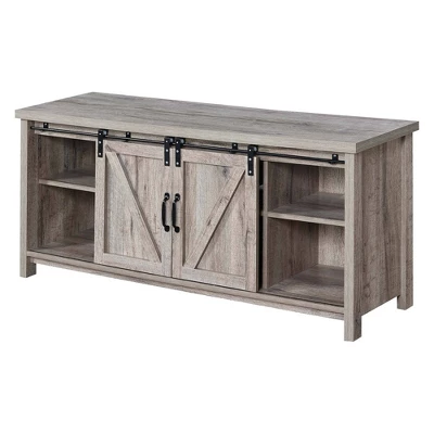 Blake Barn Door TV Stand For TVs Up To 55" With Shelves And Sliding Cabinets - Breighton Home 5 Blake Barn Door TV Stand For TVs Up To 55" With Shelves And Sliding Cabinets - Breighton Home - Image 5