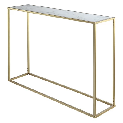 Gold Coast Faux Marble Console Table Gold - Breighton Home 5 Gold Coast Faux Marble Console Table Gold - Breighton Home - Image 5