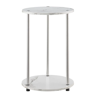 No Tools 2 Tier Round End Table - Breighton Home 5 No Tools 2 Tier Round End Table - Breighton Home - Image 5
