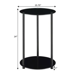 Designs2Go Classic Glass 2 Tier Round End Table - Breighton Home -Deals Breighton Home Store GUEST 73996afa dba1 4812 aac0 088405eb5805