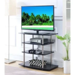 Designs2Go No Tools Highboy 4 Tier TV Stand For TVs Up To 32" - Breighton Home