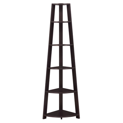 71" Newport 5 Tier Corner Bookshelf - Breighton Home 4 71" Newport 5 Tier Corner Bookshelf - Breighton Home - Image 4