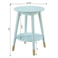 Wilson Mid-Century Modern Round End Table With Bottom Shelf - Breighton Home -Deals Breighton Home Store GUEST 764f30fd 7bb3 4989 ac31 6077dc25e16c