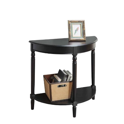 French Country Half Round Entryway Table With Shelf - Breighton Home 2 French Country Half Round Entryway Table With Shelf - Breighton Home - Image 2