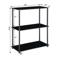 26.5" Designs2Go Classic Glass 3 Shelf Bookshelf - Breighton Home 7 26.5" Designs2Go Classic Glass 3 Shelf Bookshelf - Breighton Home -Deals Breighton Home Store GUEST 7beda4a8 6838 41f5 a26c f17fb42603a7