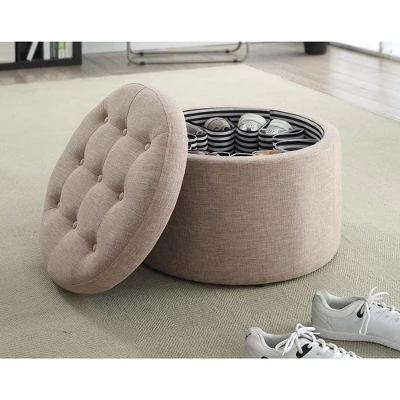 Designs4Comfort Round Shoe Ottoman - Breighton Home 4 Designs4Comfort Round Shoe Ottoman - Breighton Home - Image 4