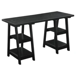 Designs2Go Double Trestle Desk With Shelves - Breighton Home 9 Designs2Go Double Trestle Desk With Shelves - Breighton Home -Deals Breighton Home Store GUEST 883365ea 5a5e 4717 b429 13018e758a52