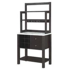 Newport 2 Drawer Serving Bar With Wine Rack And Shelves - Breighton Home -Deals Breighton Home Store GUEST 8aee40fb 660e 49f3 8777 e957b1be3172
