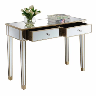 Gold Coast Mirrored Desk - Breighton Home 3 Gold Coast Mirrored Desk - Breighton Home - Image 3