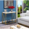 St Andrews Console Table White/Gold - Breighton Home