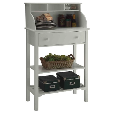 Designs2Go Office/Kitchen Storage Desk White - Breighton Home 1 Designs2Go Office/Kitchen Storage Desk White - Breighton Home